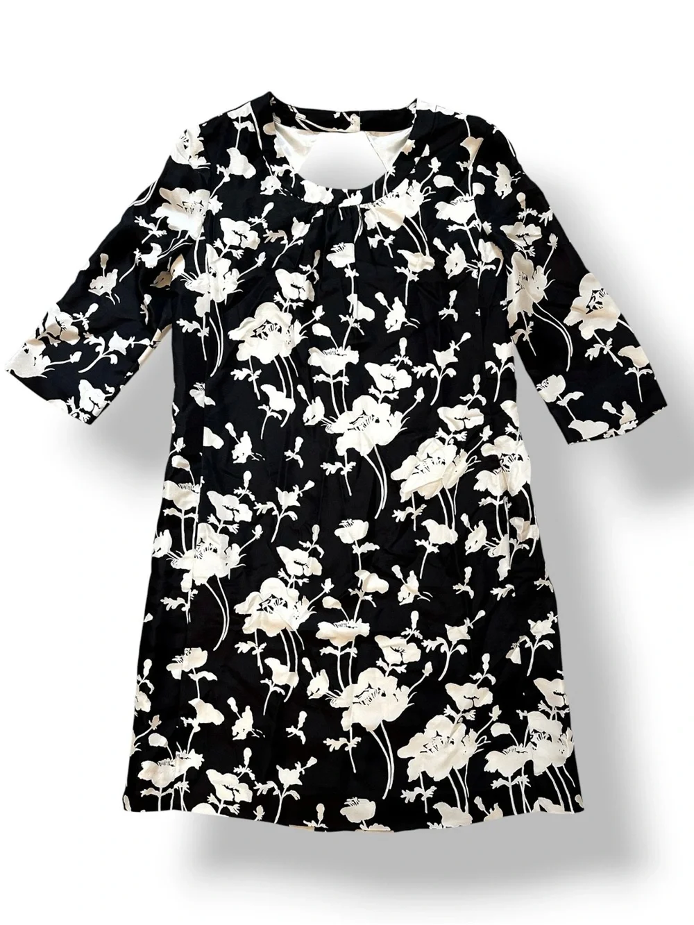 kate spade x Florence Broadhurst | Black and White Dorothy Floral Silk Dress (4)